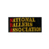 A black and yellow logo for the national ballers association.