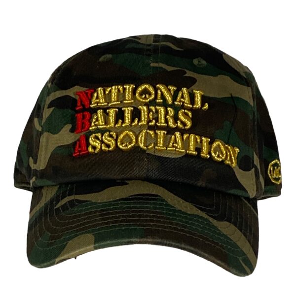 A baseball cap with the words national ballers association on it.