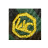 A close up of the logo on a cap.