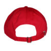 A red hat with a white logo on it