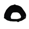 A black hat with a buckle on the back.