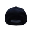 A black hat with a white and red logo on it.