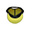A yellow and black hat is shown with the words " you can 't touch this."