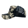 A hat that is on top of a baseball cap.