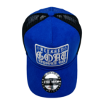 A blue and black hat with the words " berkeley, california."