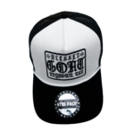 A black and white hat with the words " blessed to be born in 2 0 1 8 ".